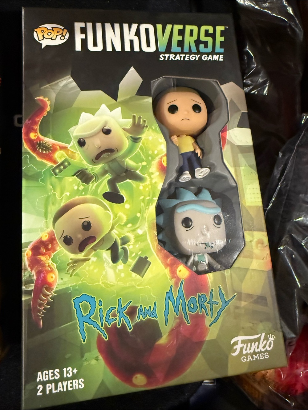 Funko Rick and Morty FunkoVerse Strategy Game with Green Artwork